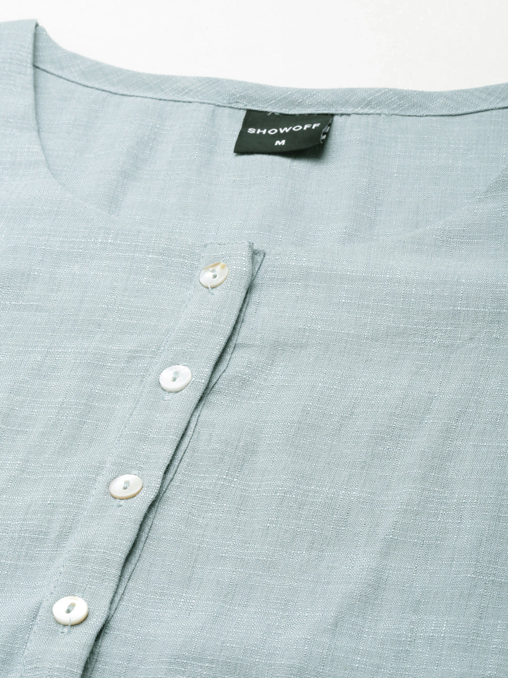 Women's Blue Round Neck Cotton Straight Kurta