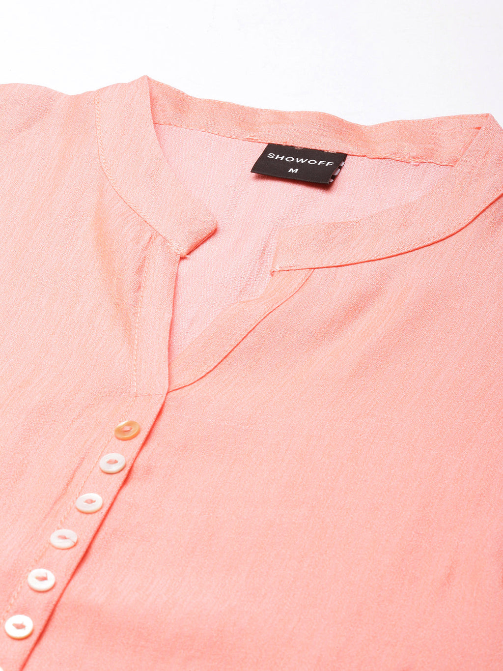 Women's Straight Peach Solid Kurta