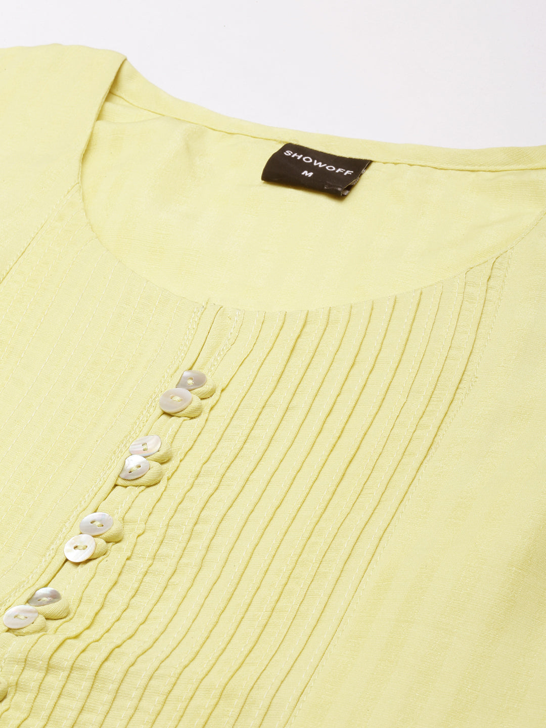 Women's Straight Yellow Solid Kurta