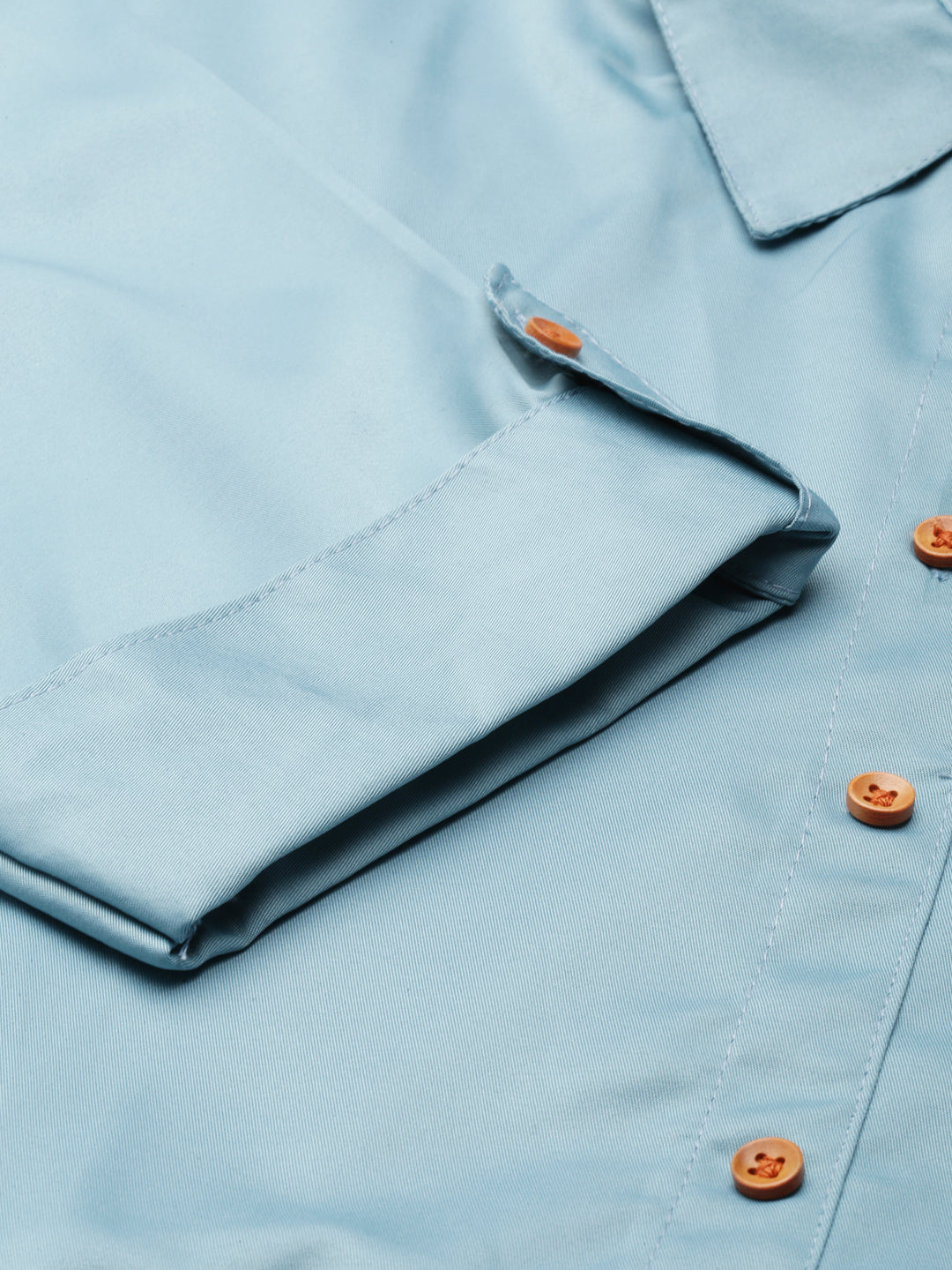 Women's Teal Satin Shirt Dress