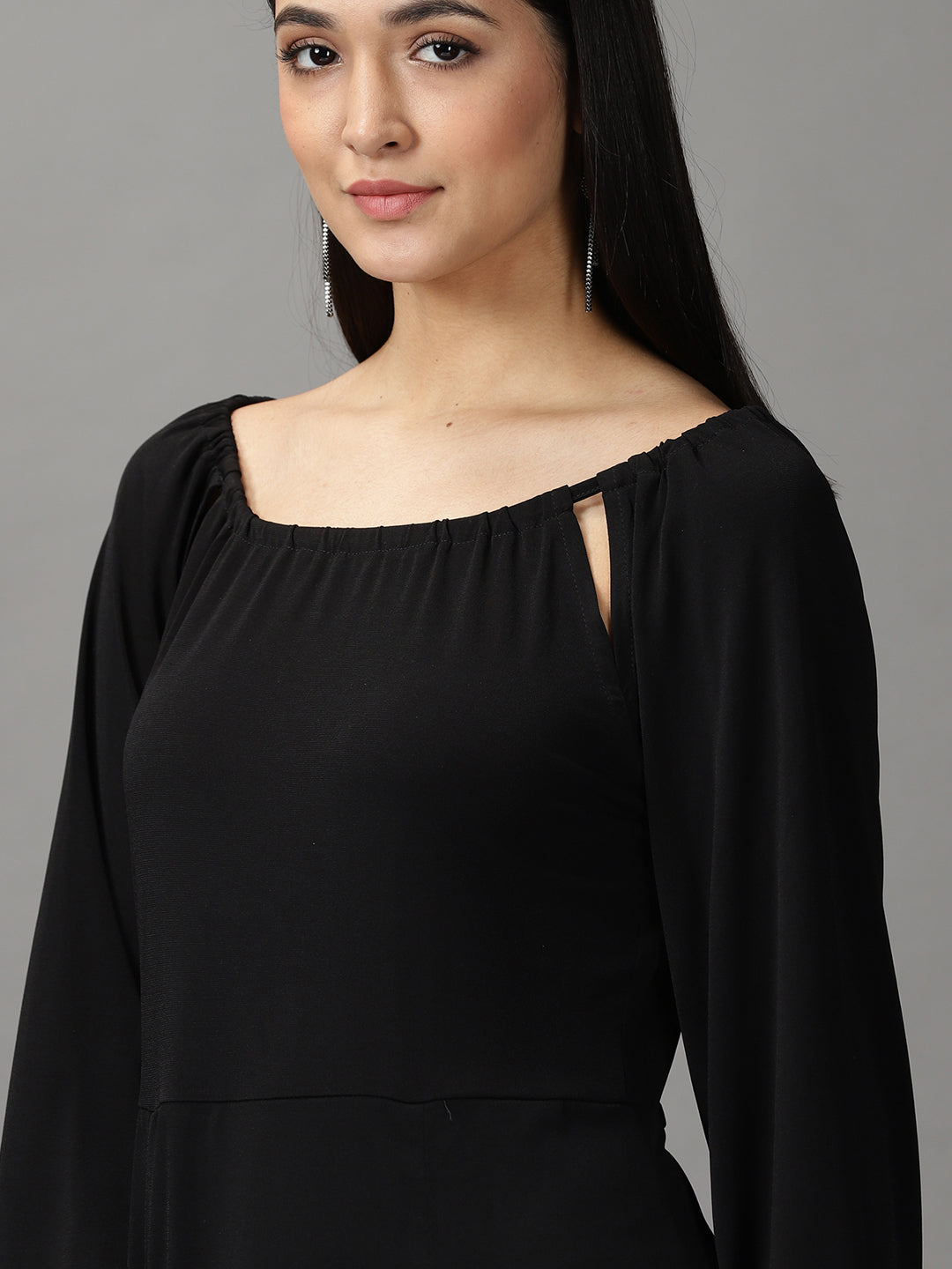 Women's Black A-Line Dress