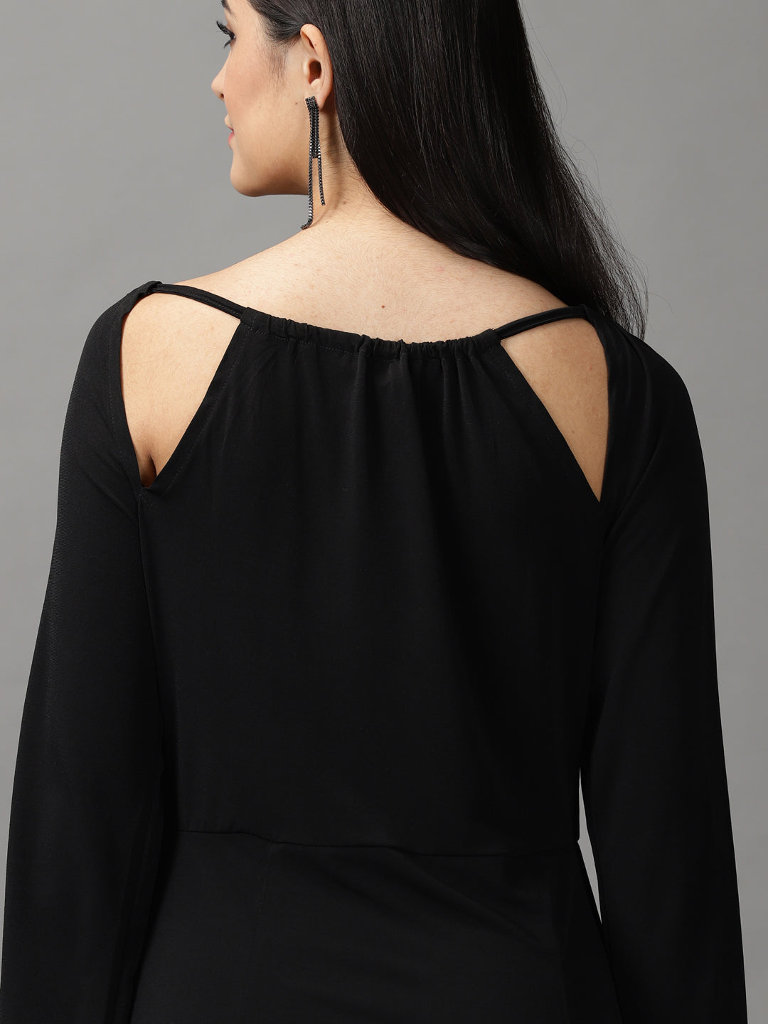 Women's Black A-Line Dress