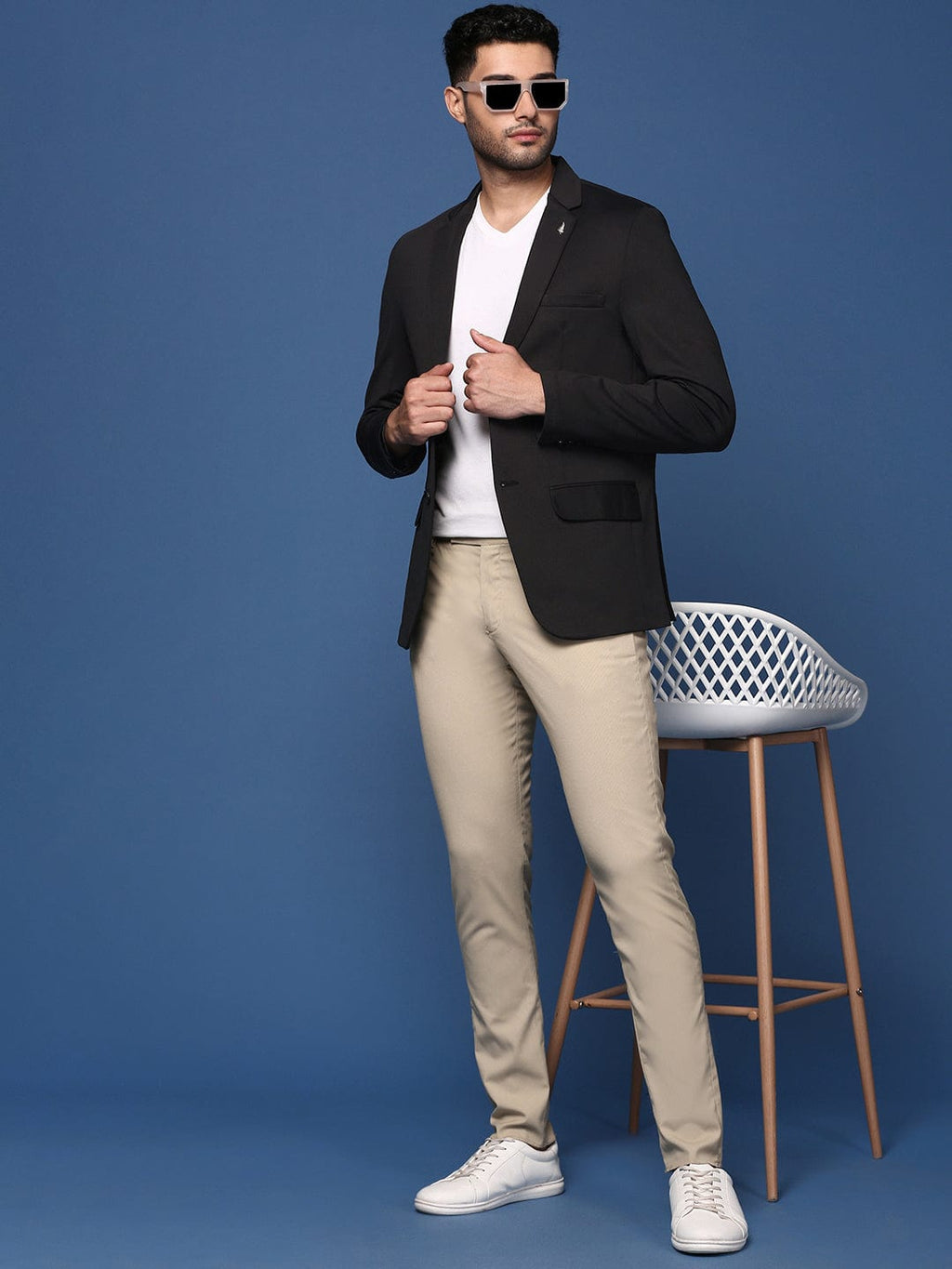 Men's Black Slim Fit Single Breasted Blazer