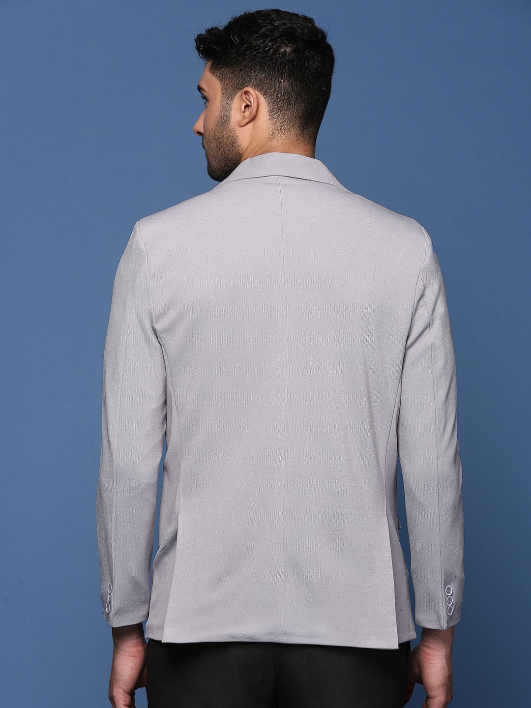 Men's Grey Single Breasted Slim Fit Casual Blazer