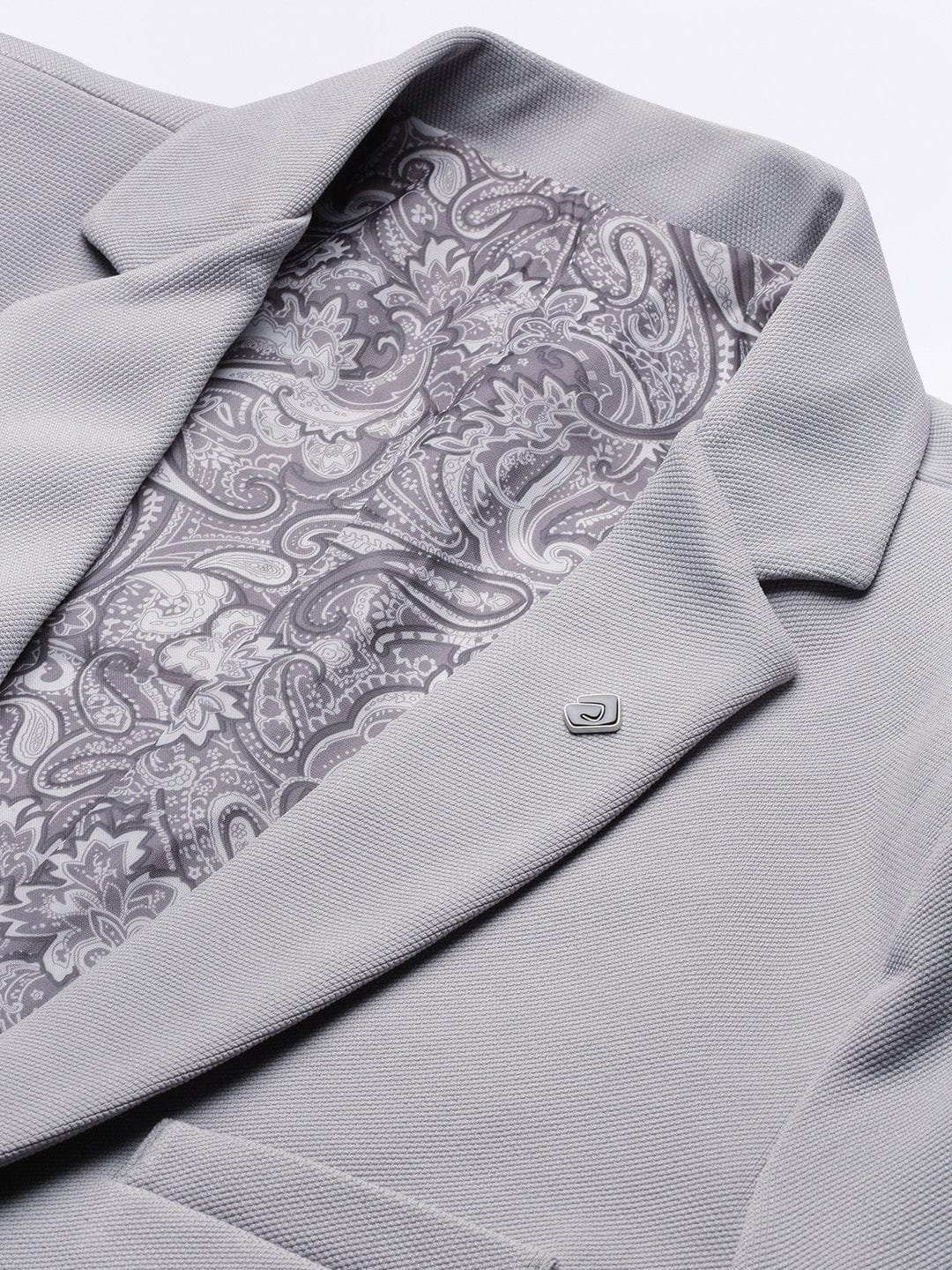 Men's Grey Single Breasted Slim Fit Casual Blazer