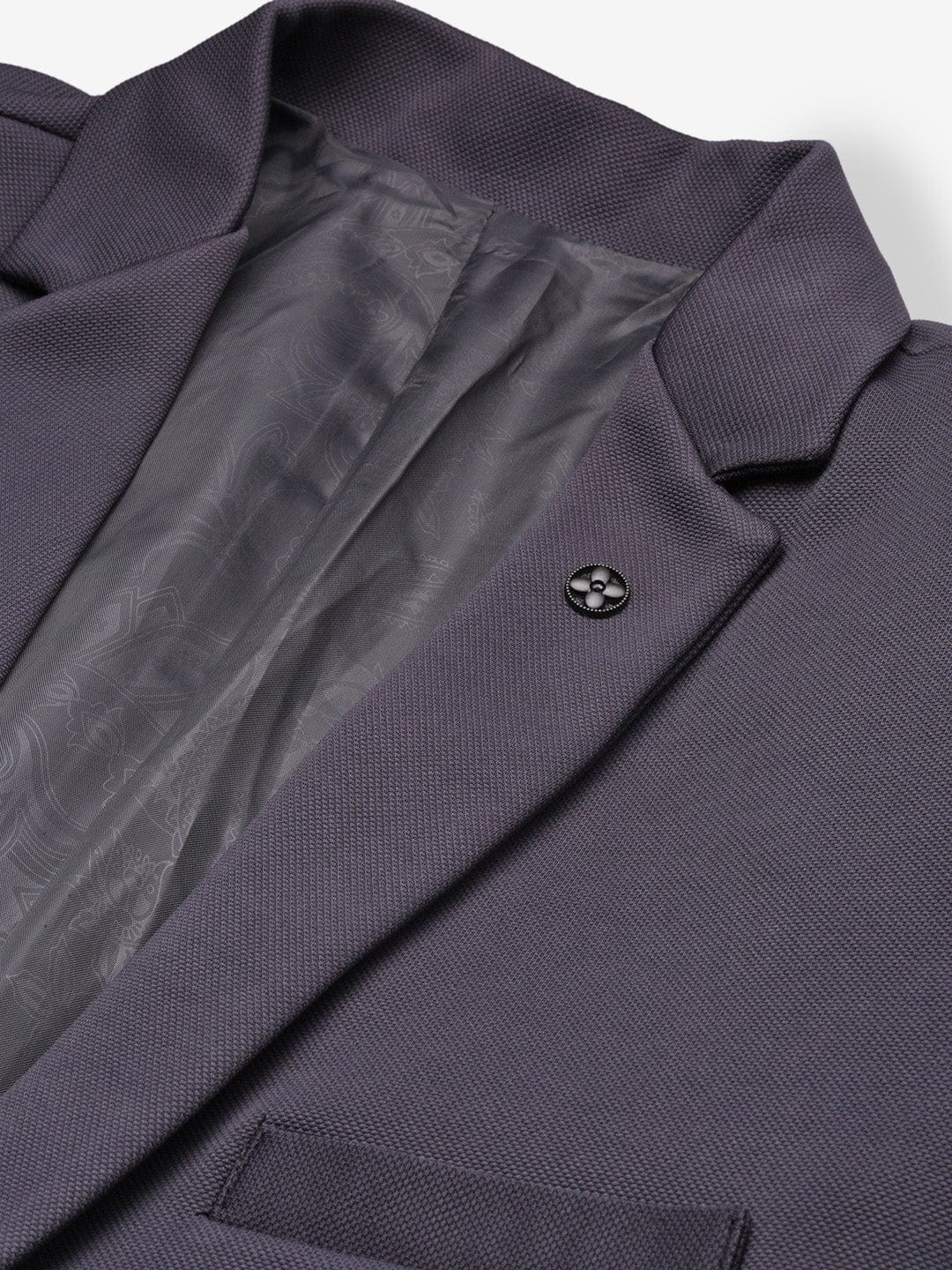 Men's Charcoal Single Breasted Formal Blazer