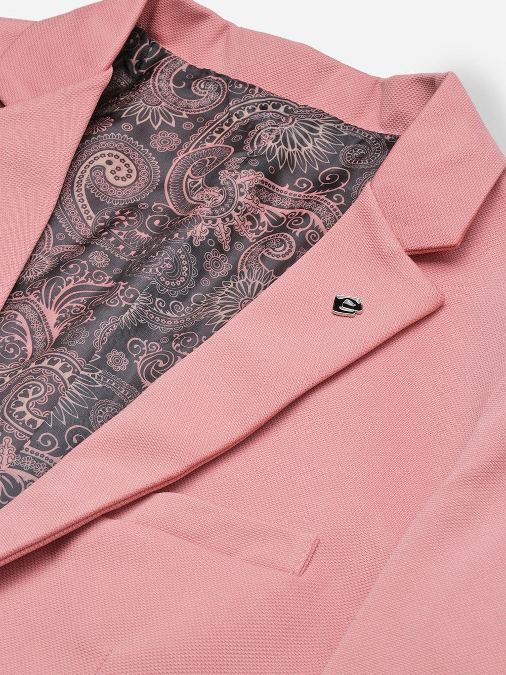 Men's Pink Slim Fit Single Breasted Blazer