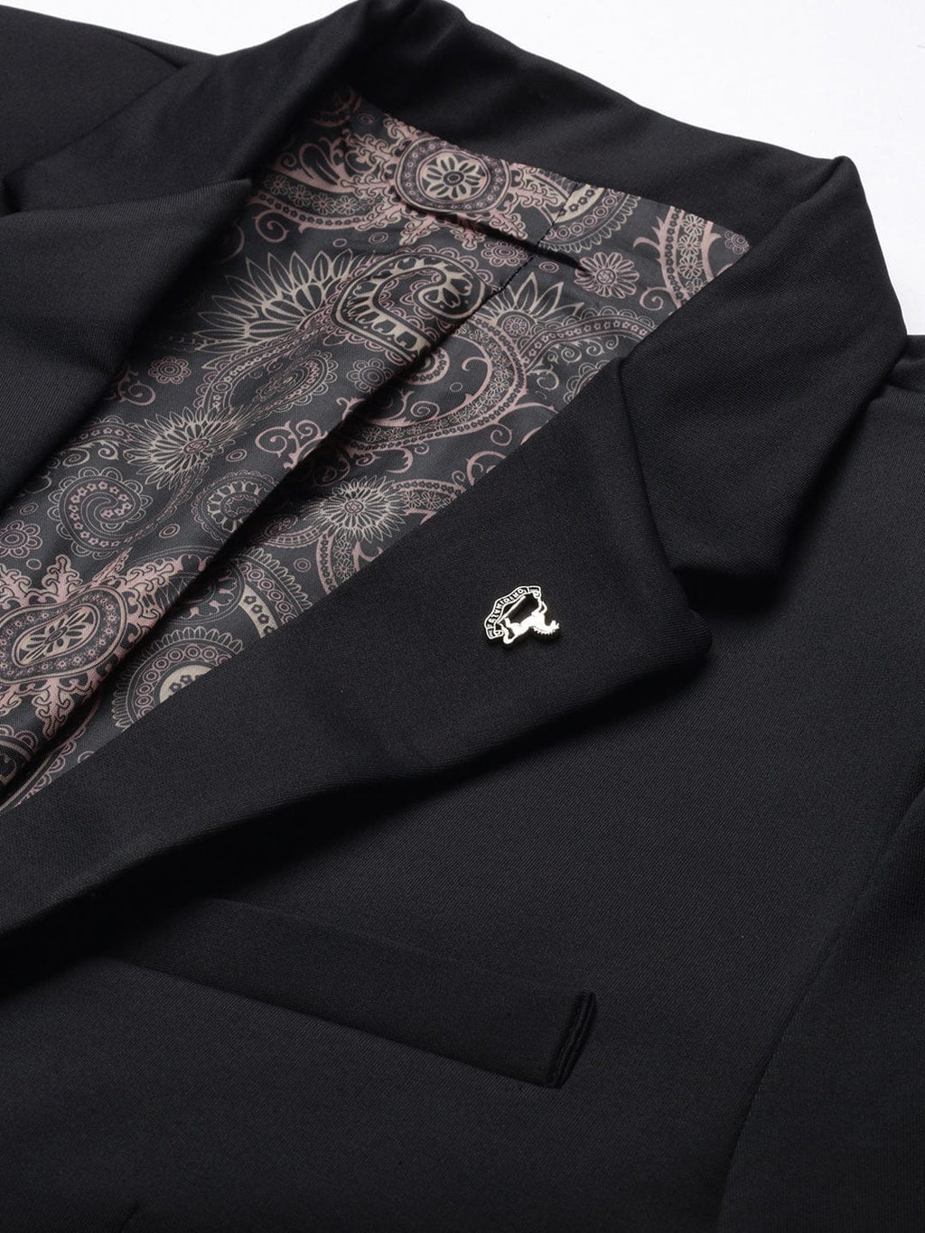 Men's Black Single Breasted Slim Fit Casual Blazer