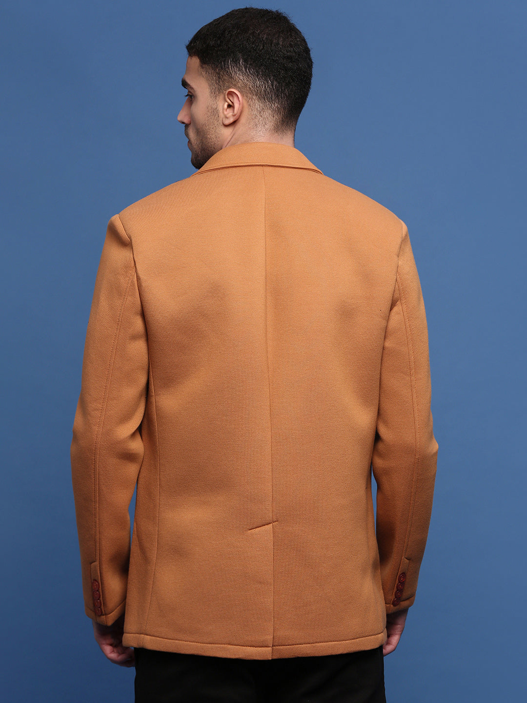 Men's Camel Brown Slim Fit Single Breasted Blazer