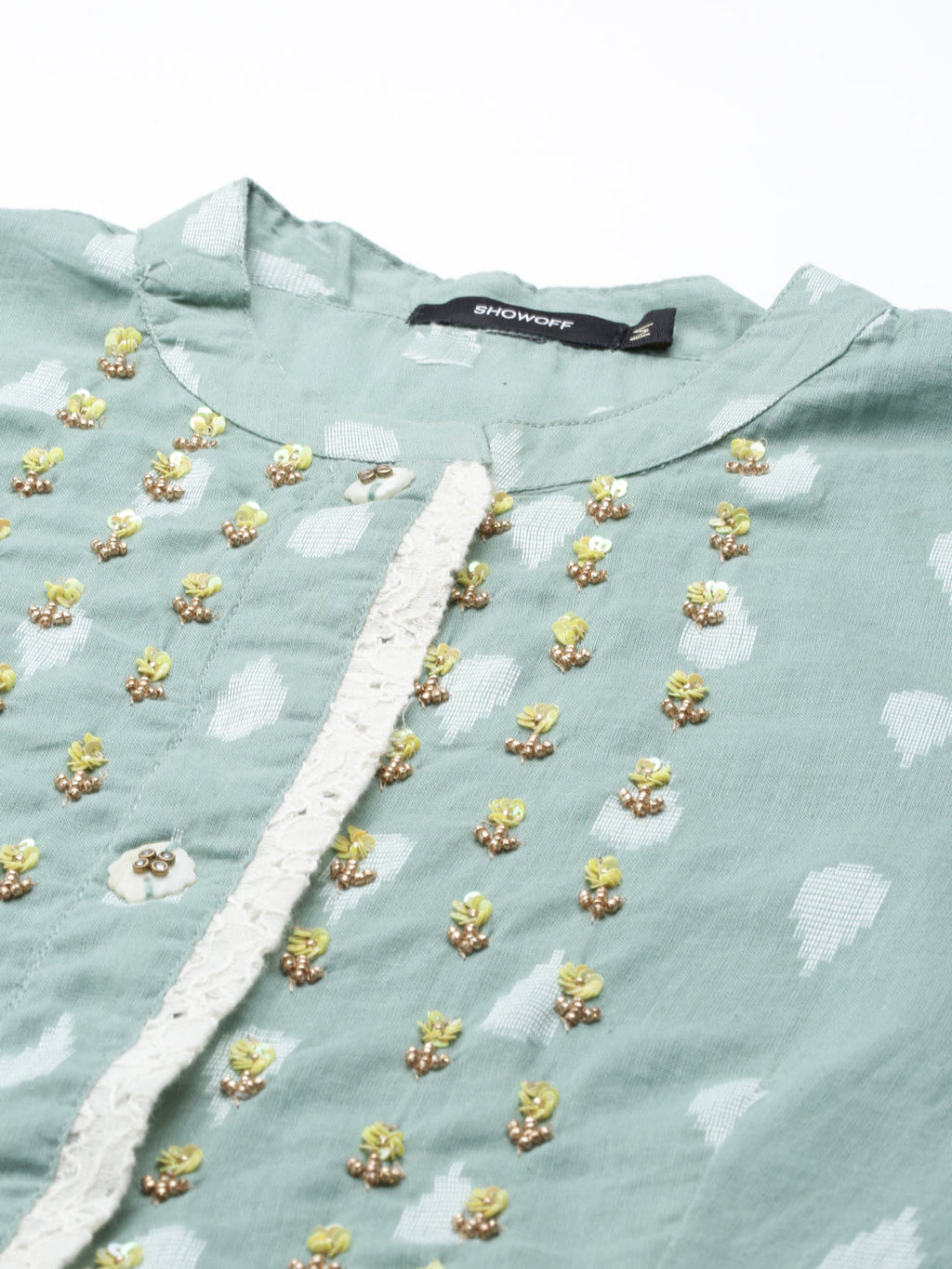 Women's Sea Green Solid Anarkali Kurta