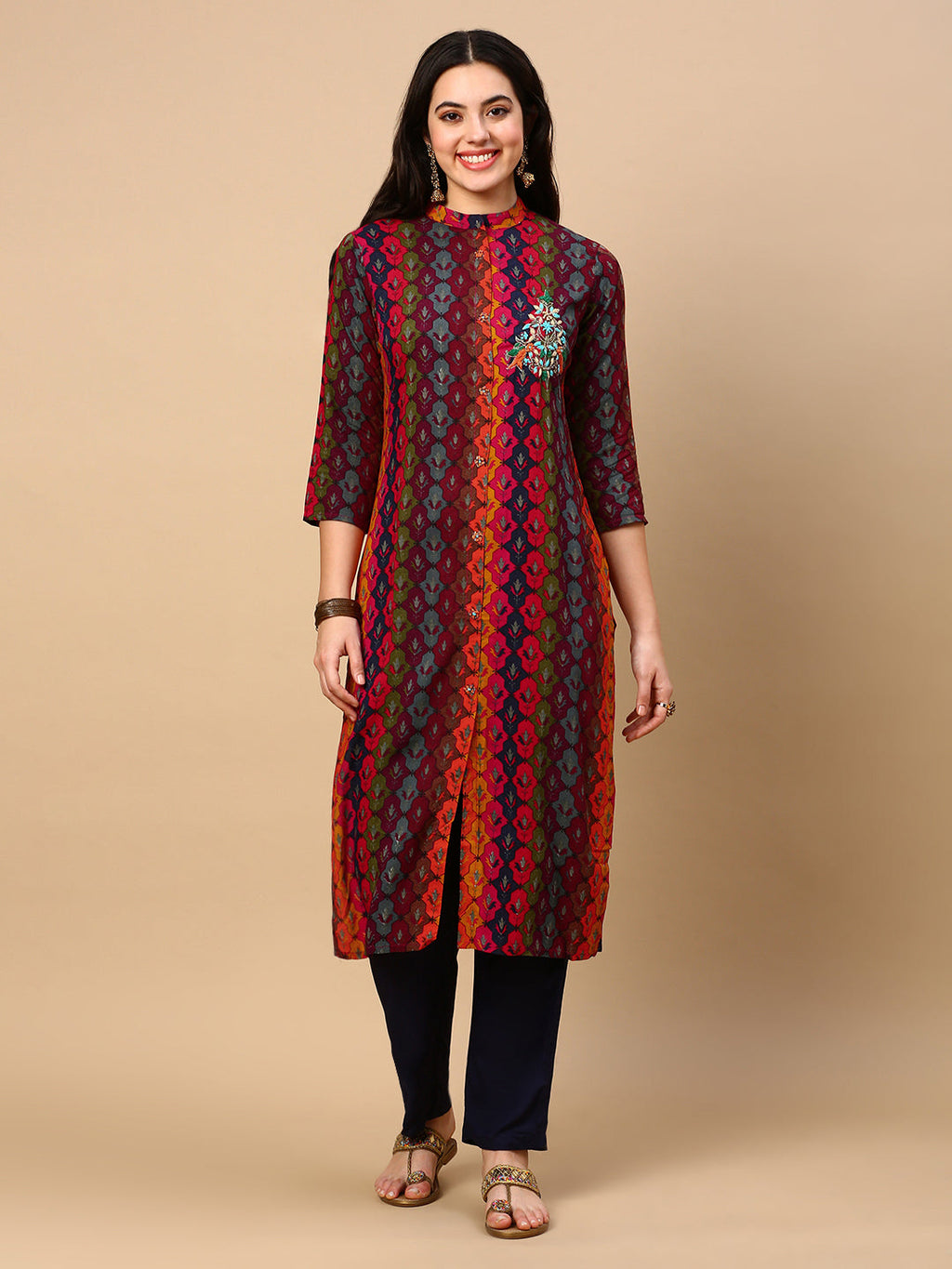 Women's Multi Graphic Straight Kurta
