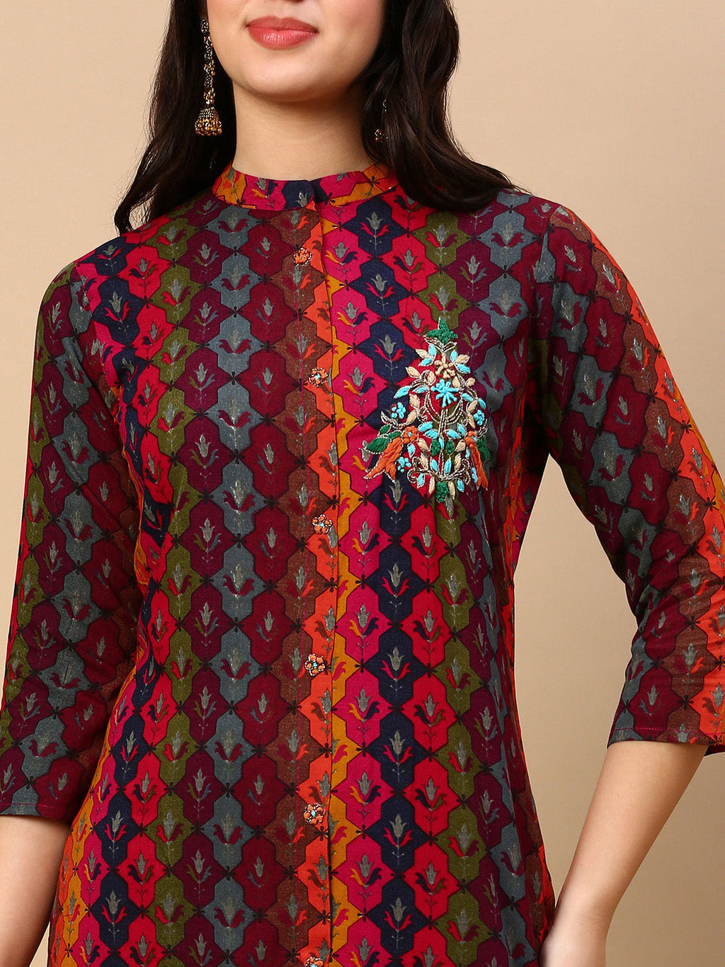 Women's Multi Graphic Straight Kurta