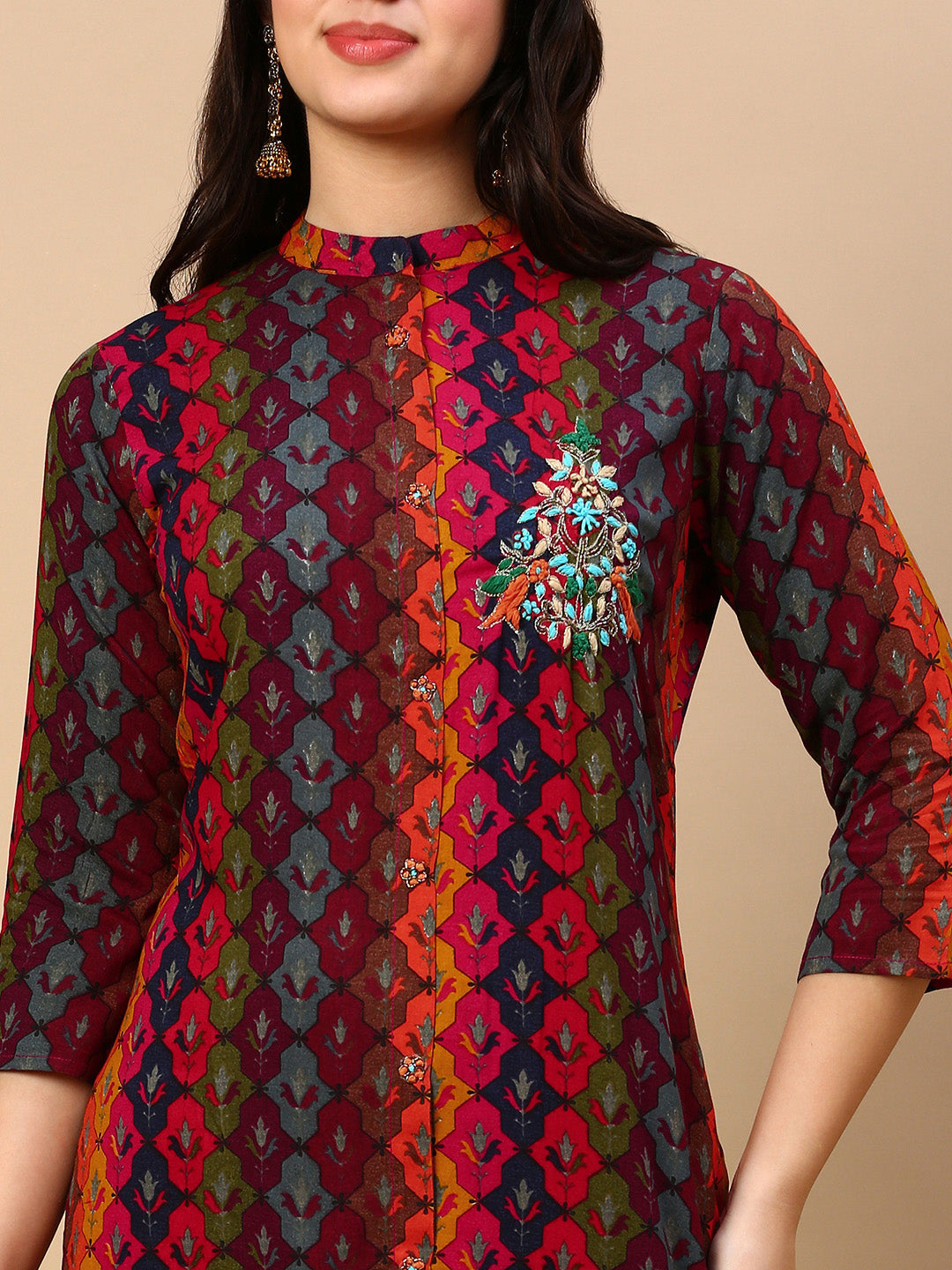 Women's Multi Graphic Straight Kurta