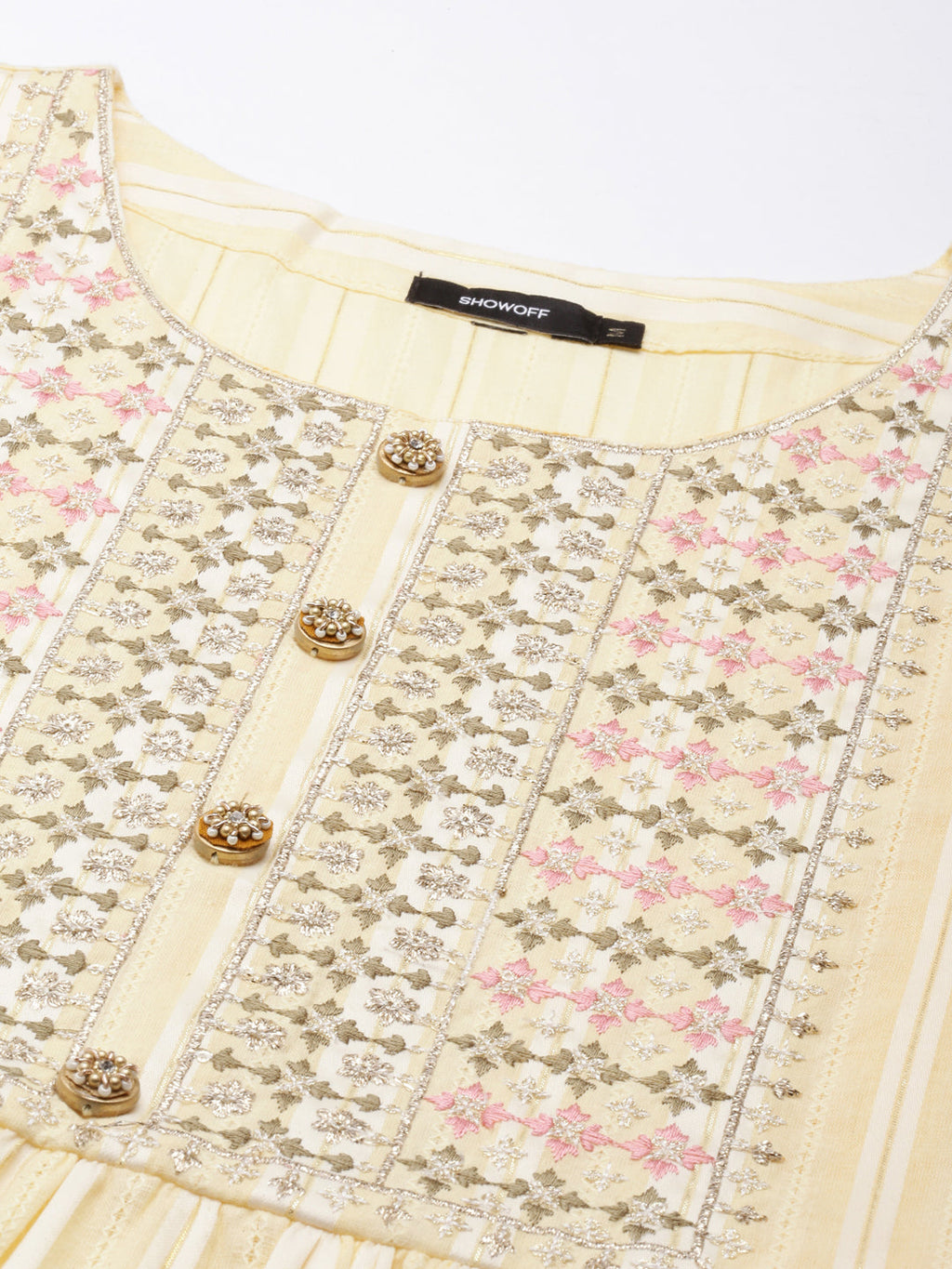 Women's Yellow Solid Straight Kurta