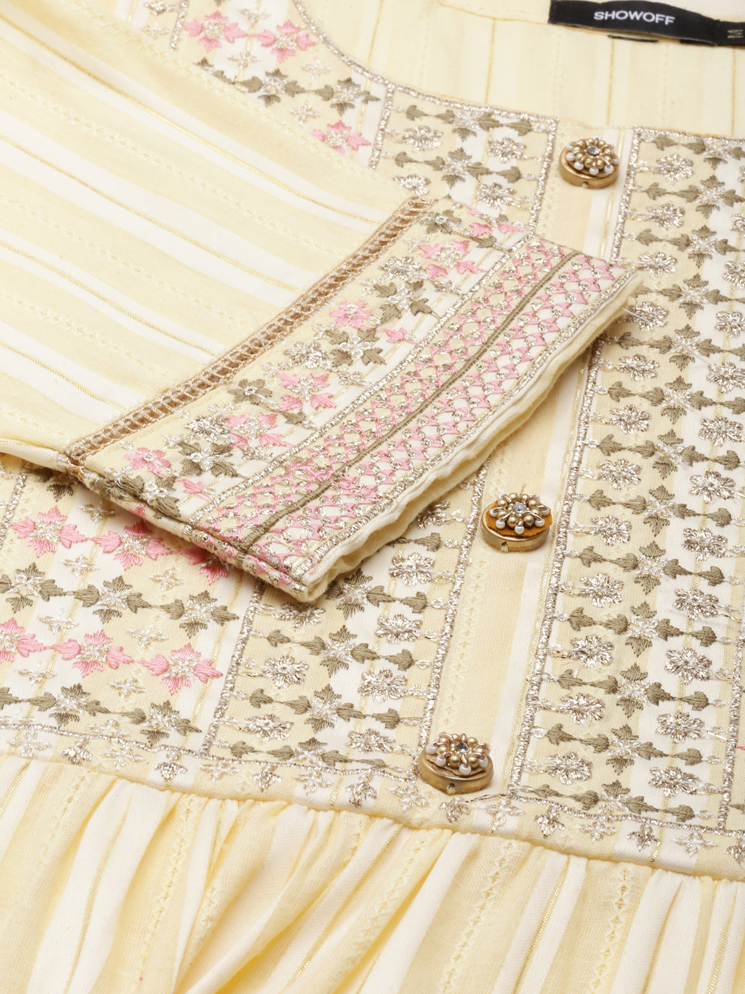 Women's Yellow Solid Straight Kurta