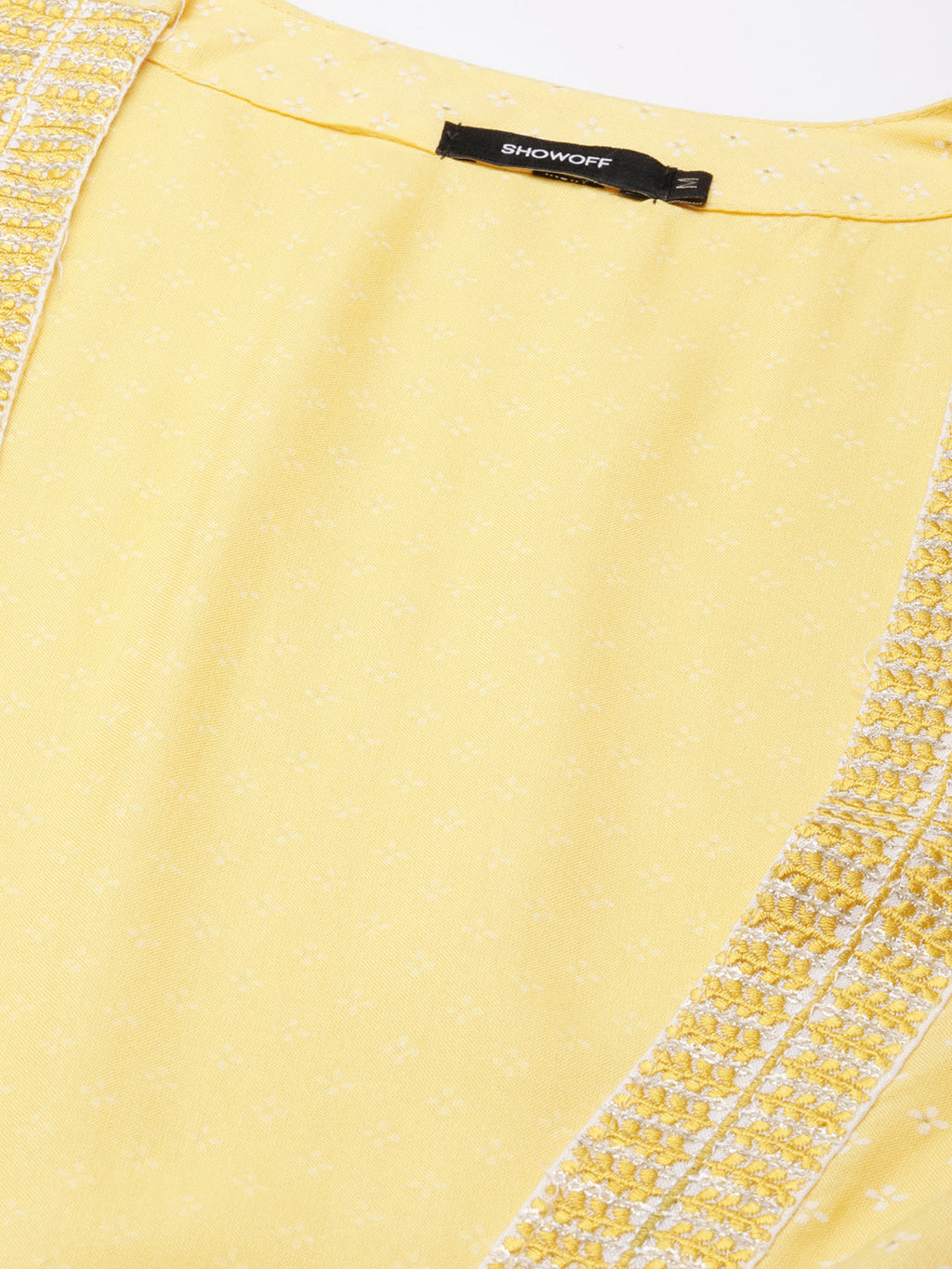 Women's Off White Embroidered Mirror Work Anarkali Kurta with Shrug