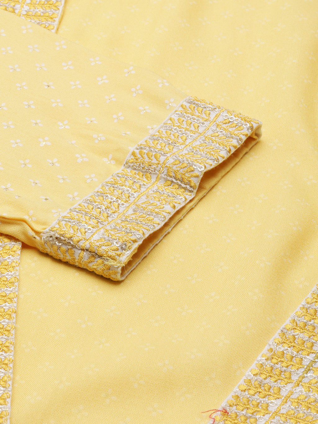 Women's Off White Embroidered Mirror Work Anarkali Kurta with Shrug