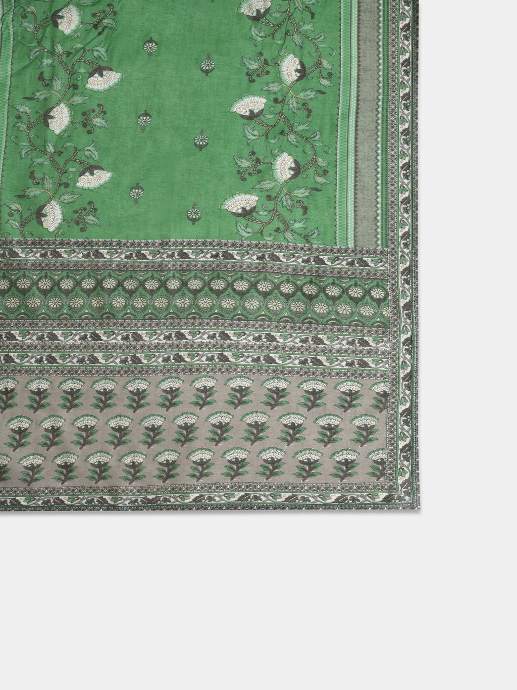 Women's Solid Off White A Line Kurta with Dupatta