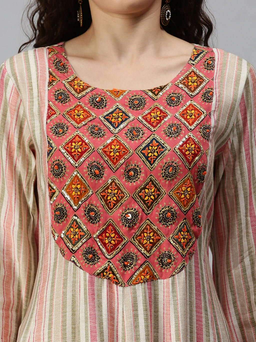 Women's Yoke Design Multi Anarkali Kurta