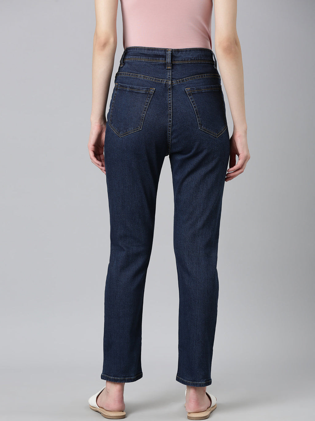 Women's Blue Regular Fit Denim Jeans