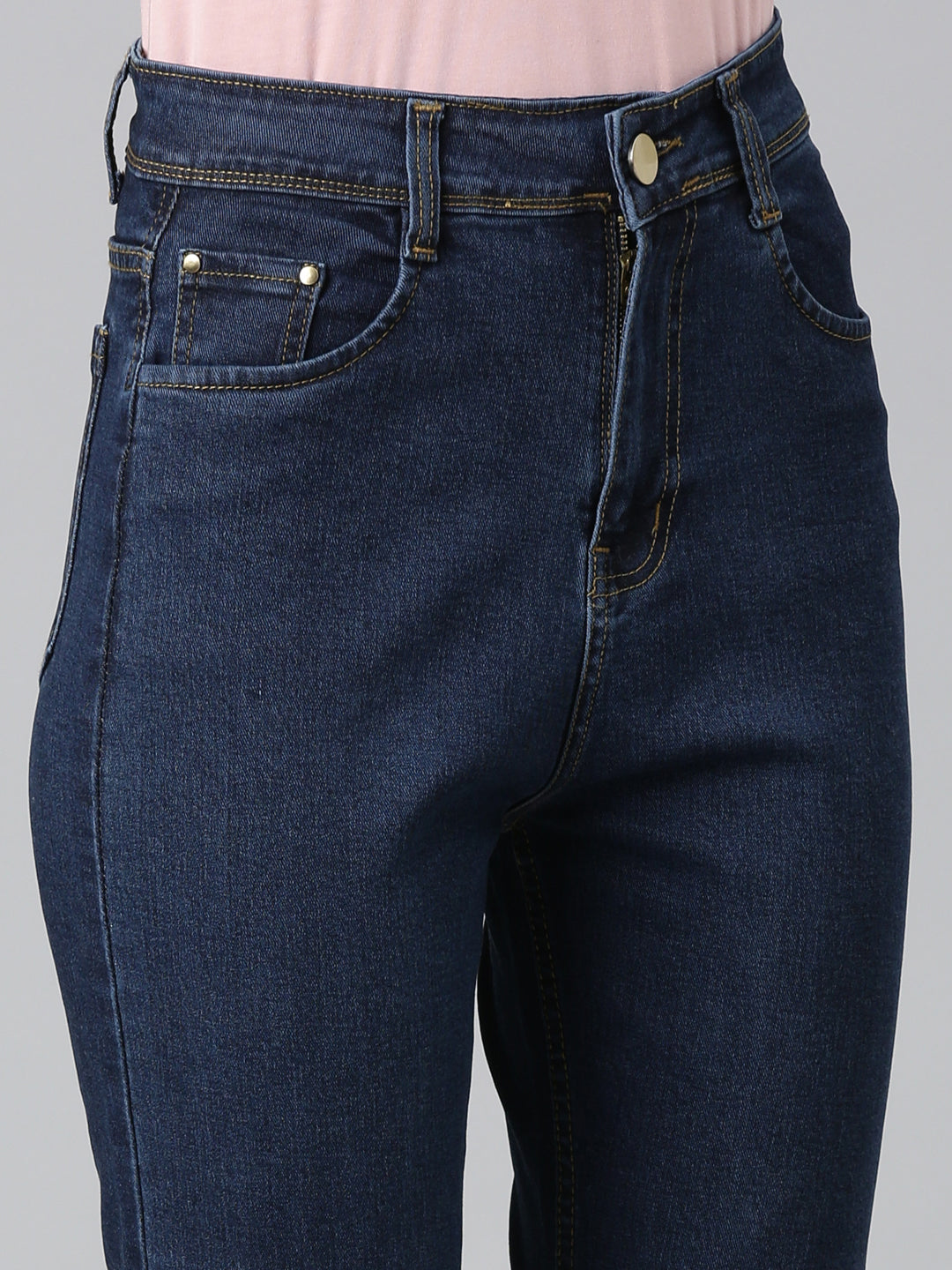 Women's Blue Regular Fit Denim Jeans