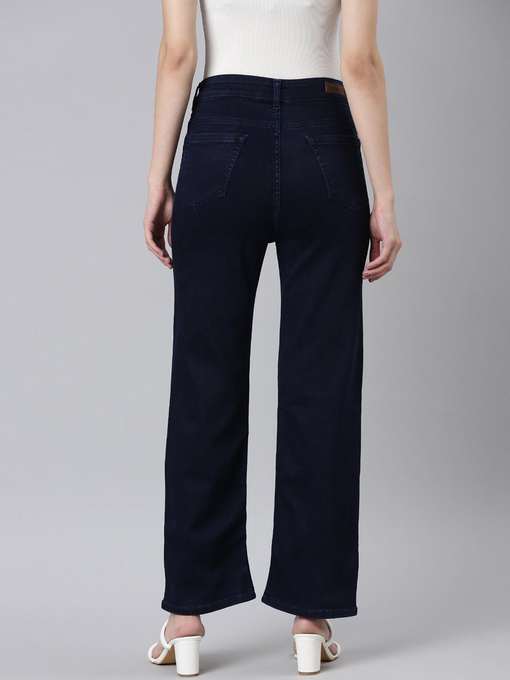 Women's Blue High-Rise Stretchable Jeans