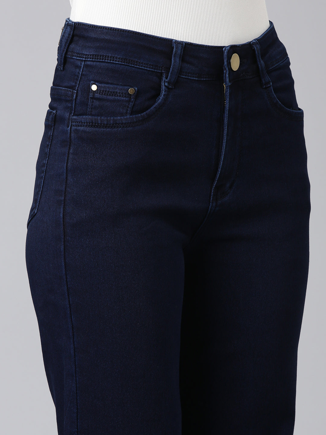 Women's Blue High-Rise Stretchable Jeans