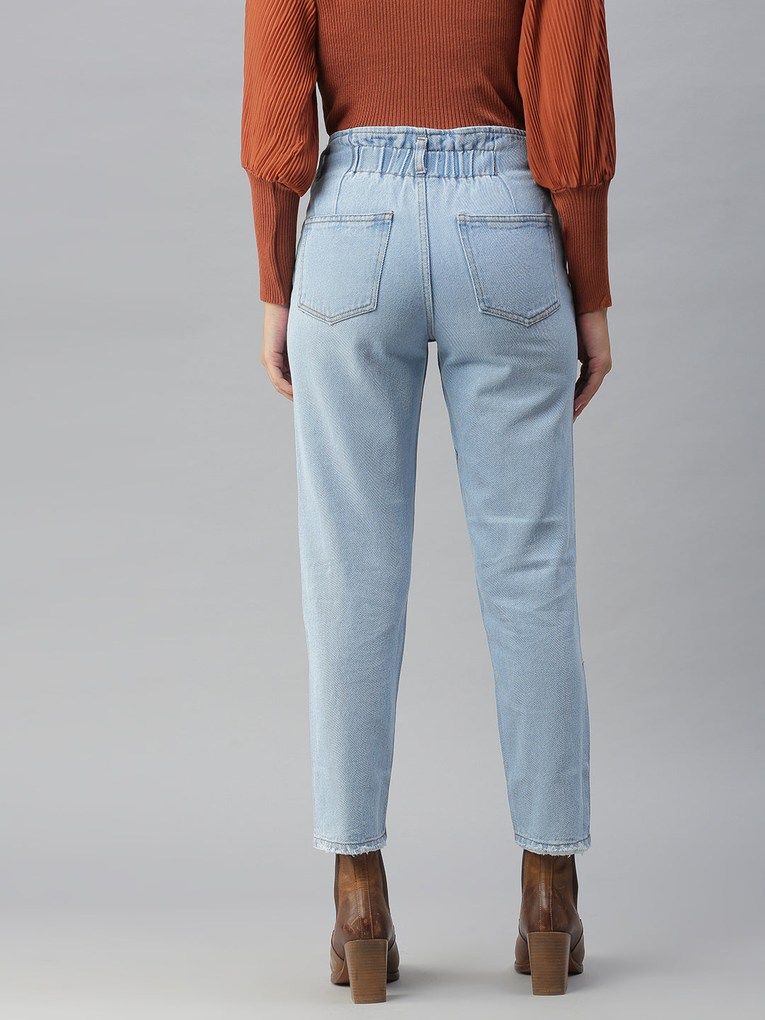 Women's Blue High-Rise Jeans