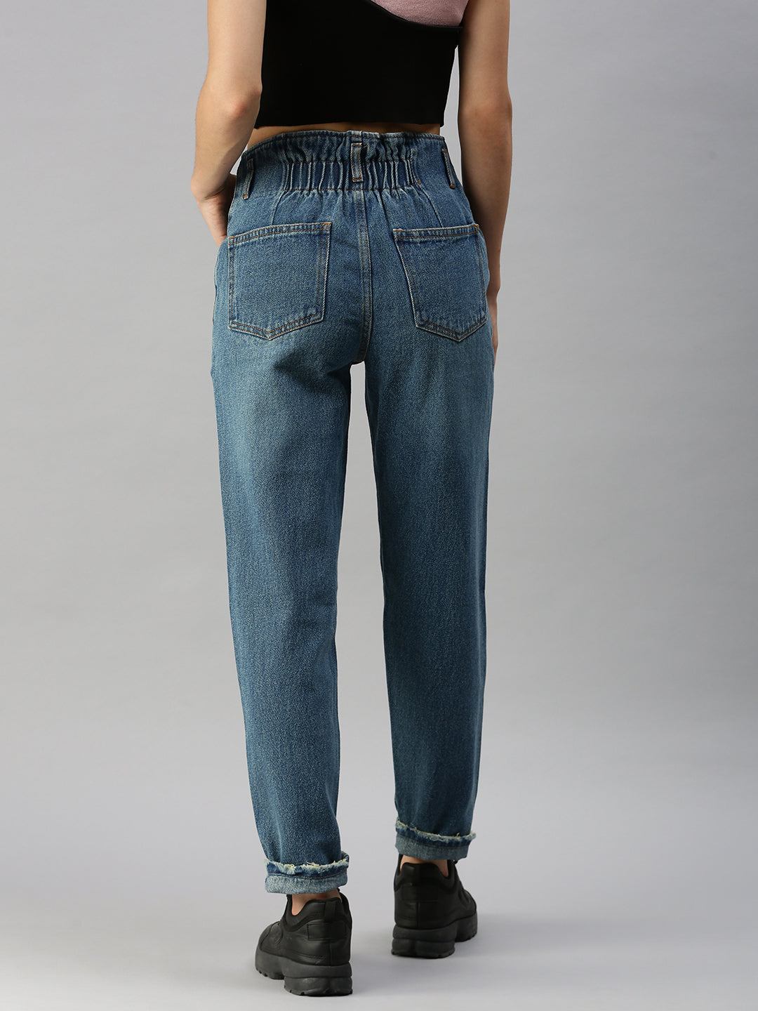 Women's Blue High-Rise Light Fade Jeans
