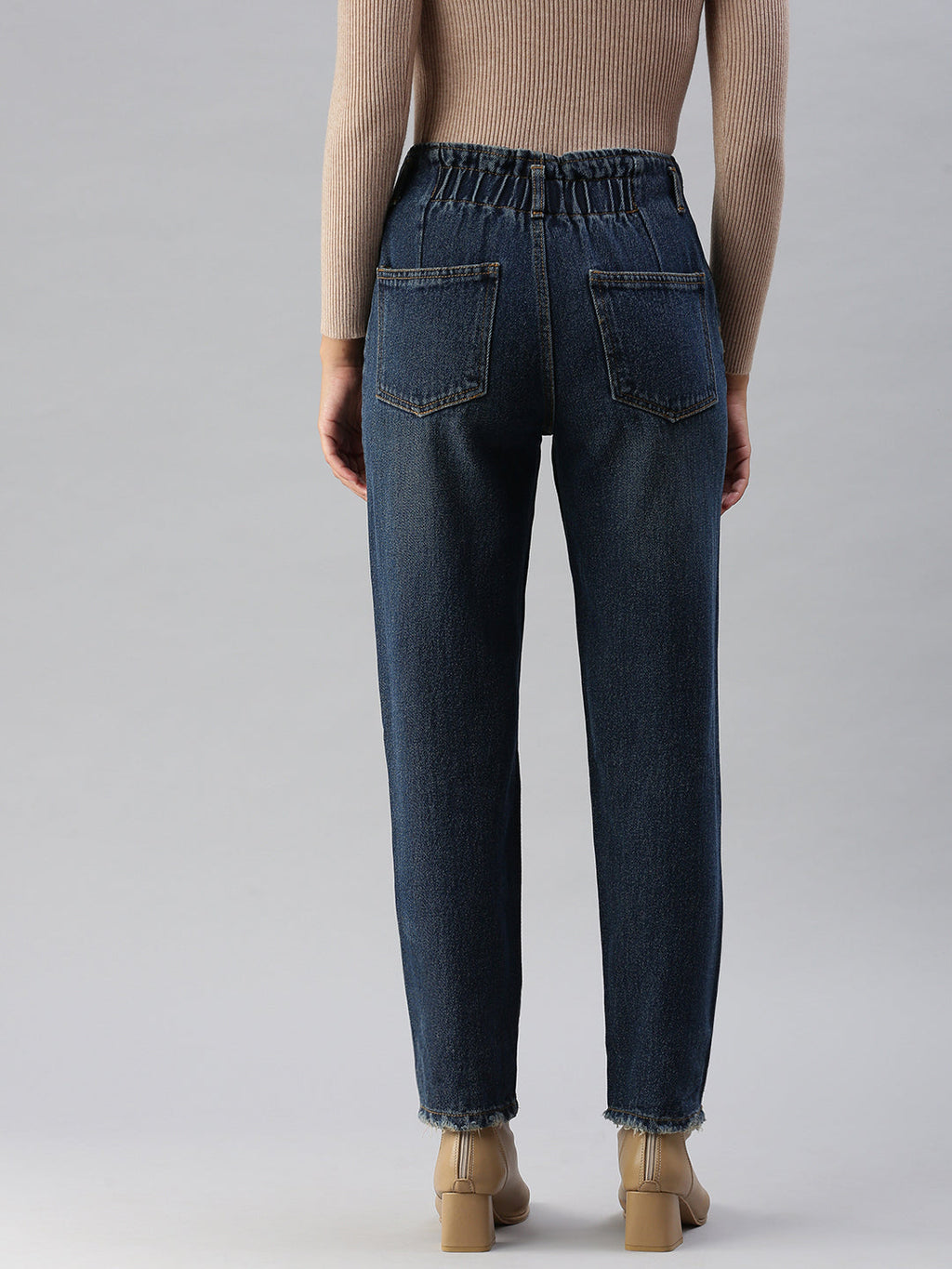 Women's Blue High-Rise Light Fade Jeans