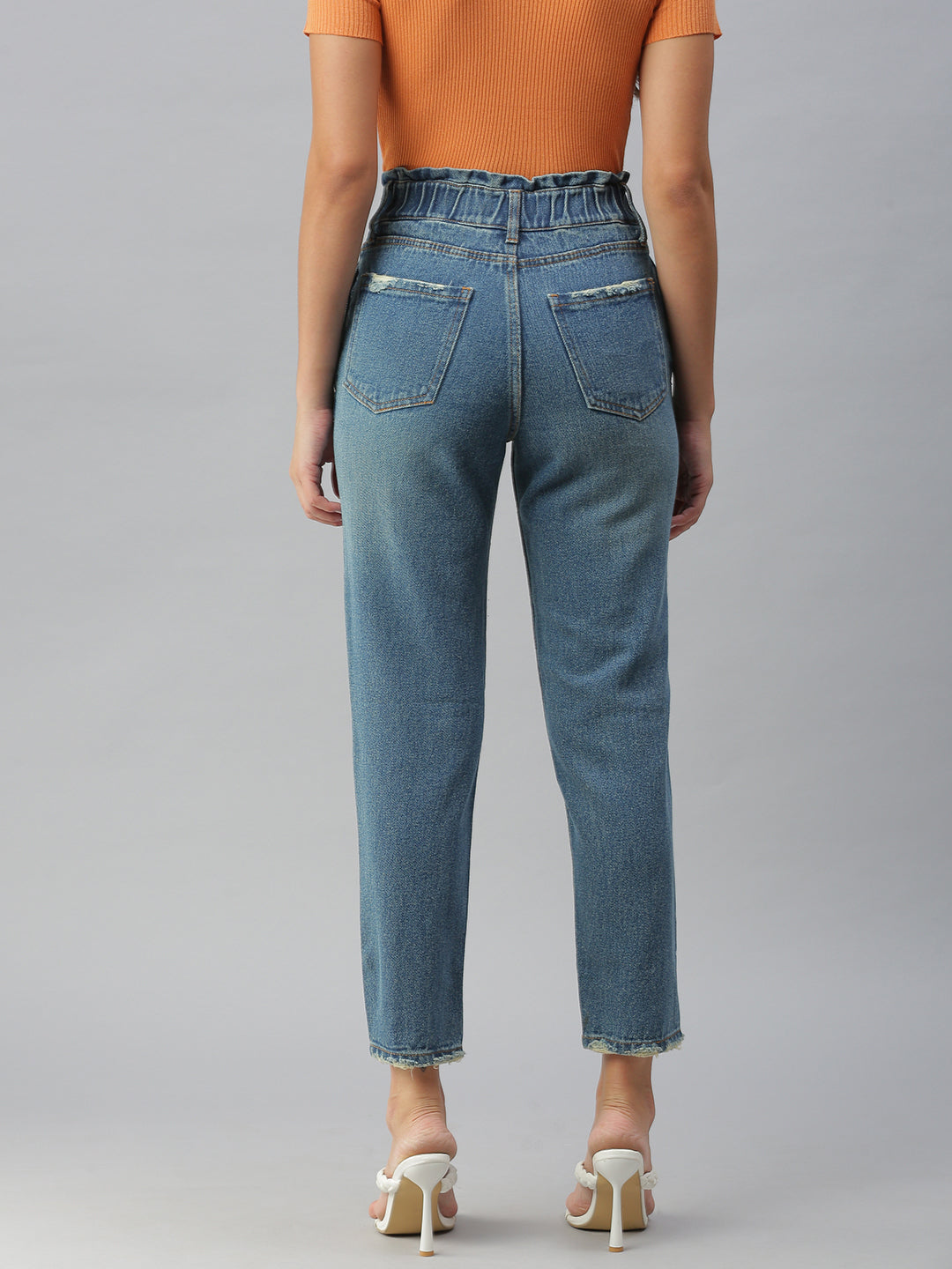 Women's Blue High-Rise Jeans