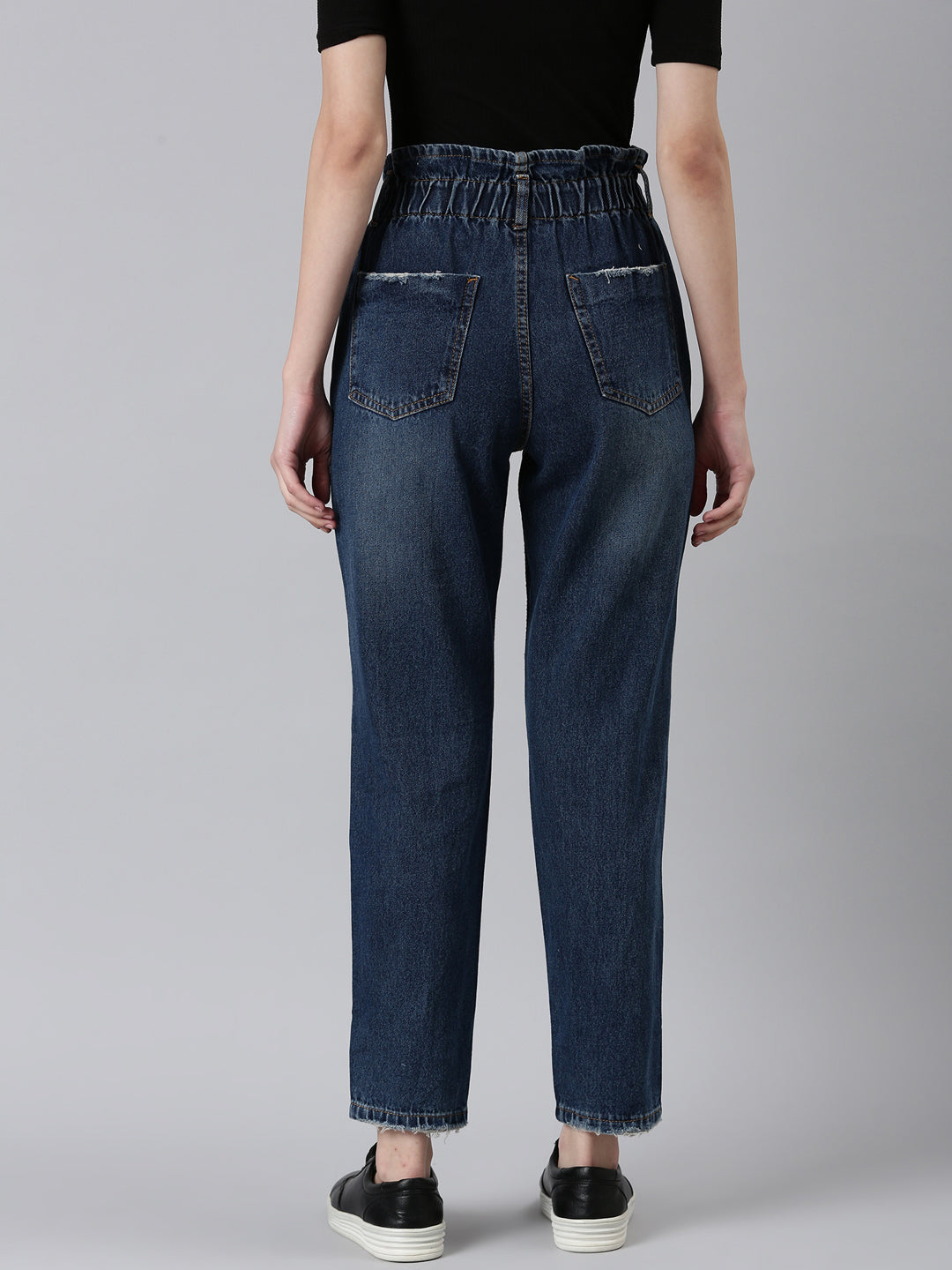 Women's Blue High-Rise Light Fade Light Shade Denim Jeans