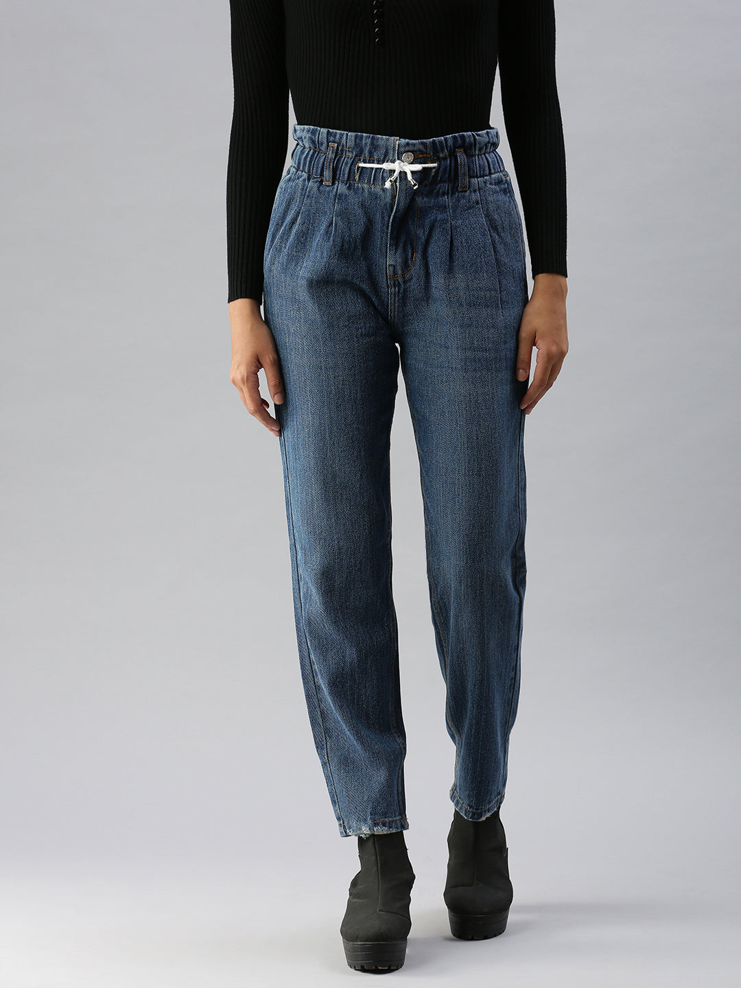 Women's Blue High-Rise Jeans