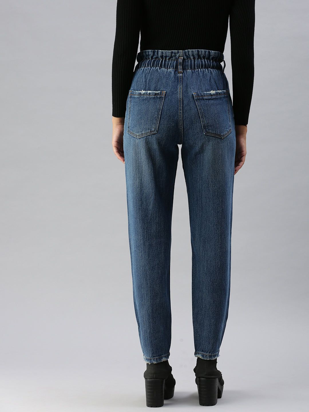 Women's Blue High-Rise Jeans