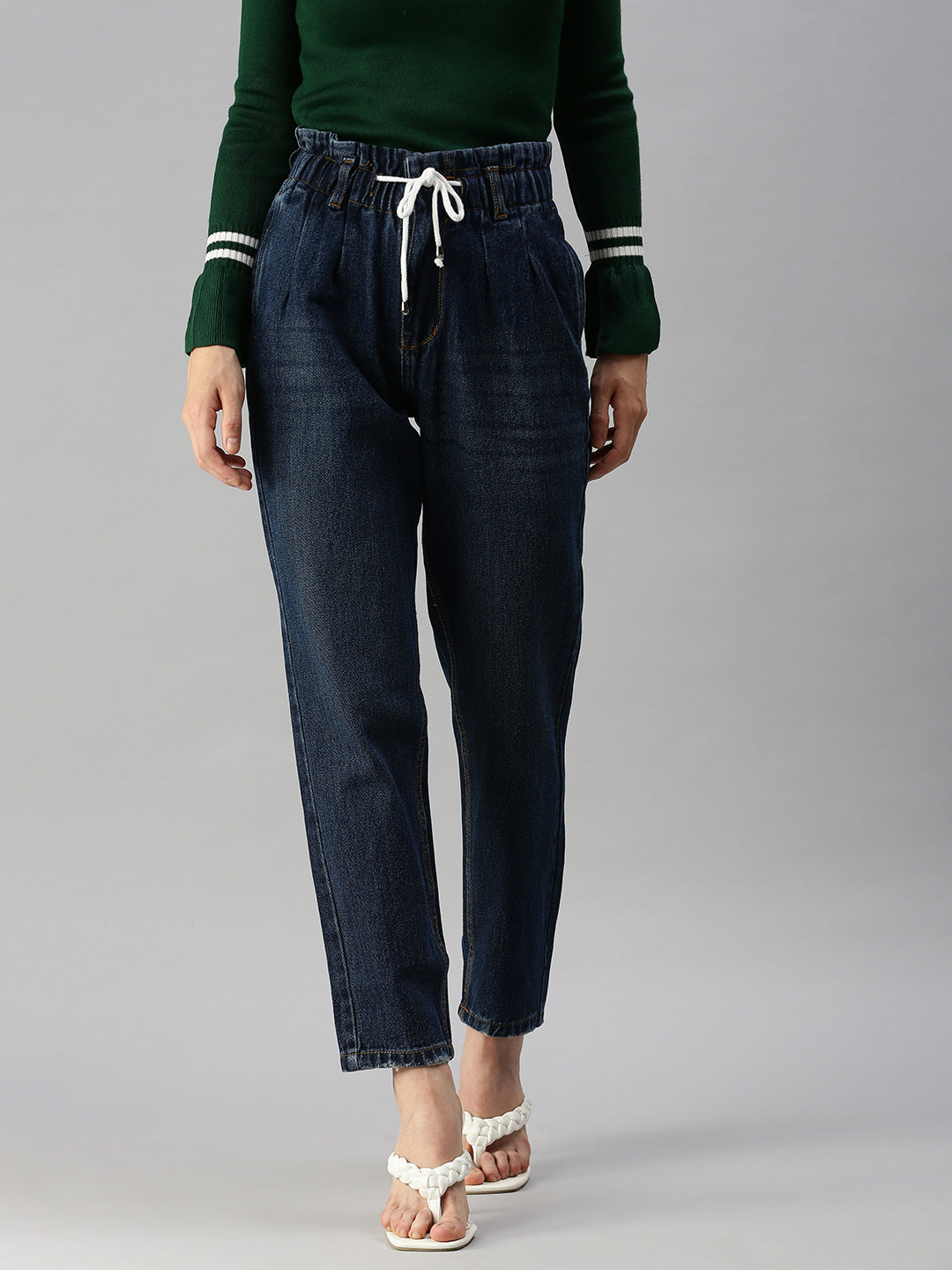 Women's Blue High-Rise Jeans