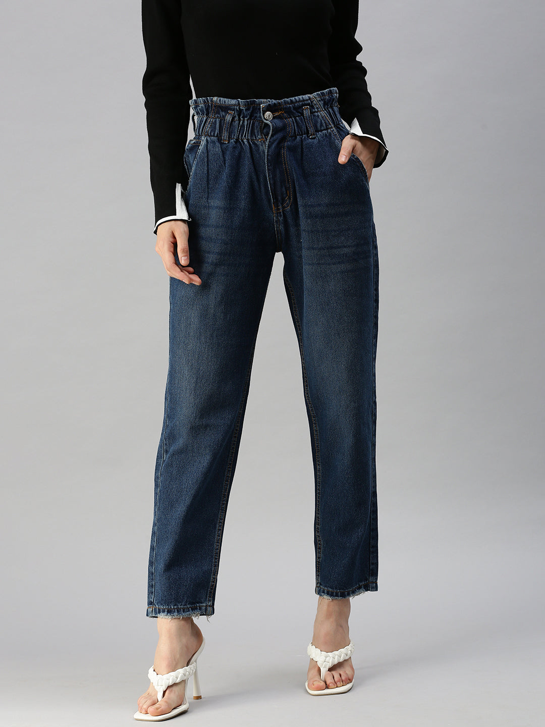 Women's Blue High-Rise Denim Jeans