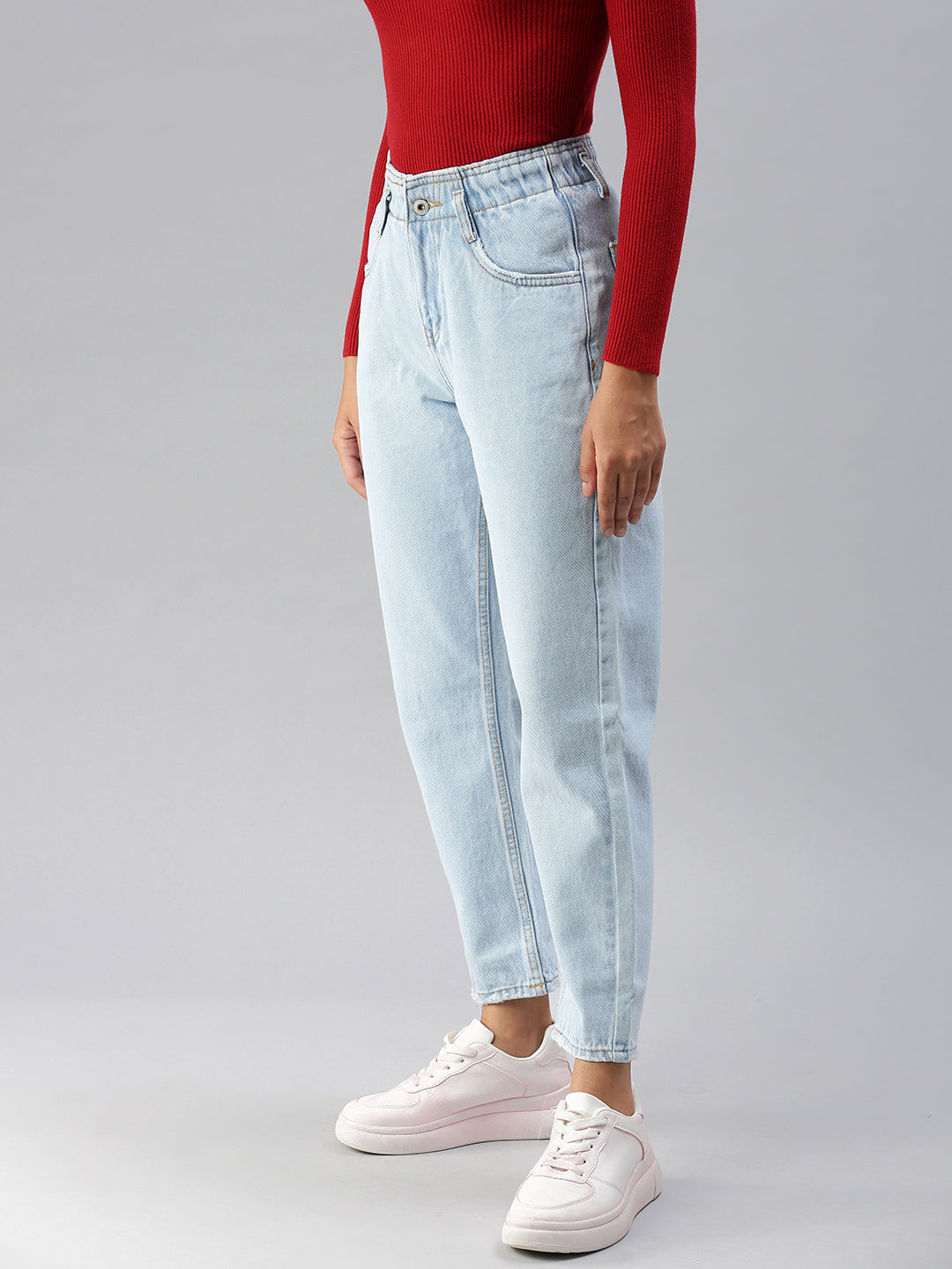 Women's Blue High-Rise Heavy Fade Jeans