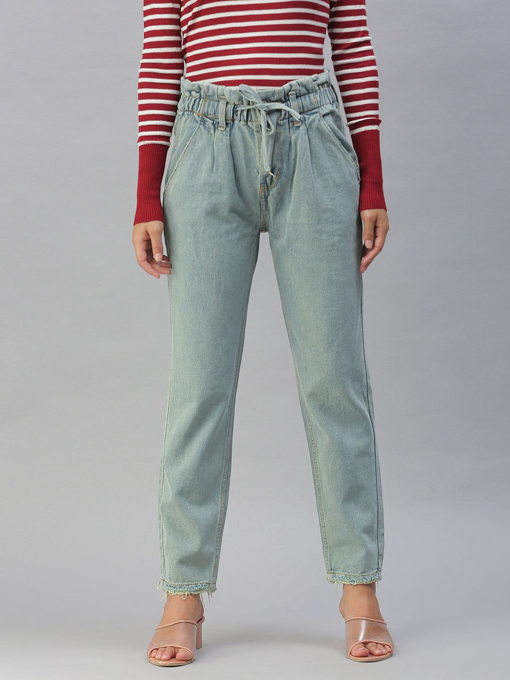 Women's Blue High-Rise Jeans