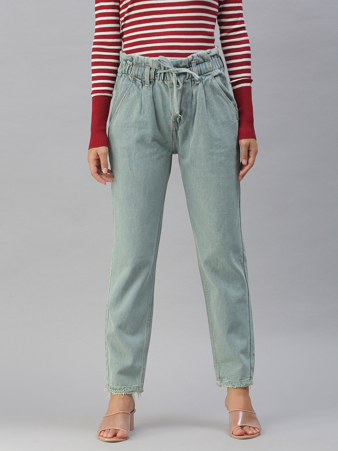 Women's Blue High-Rise Jeans
