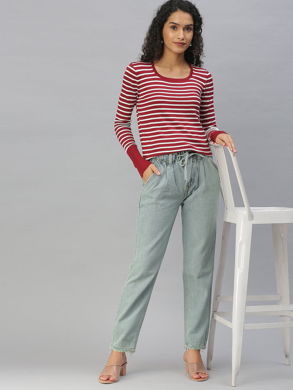 Women's Blue High-Rise Jeans