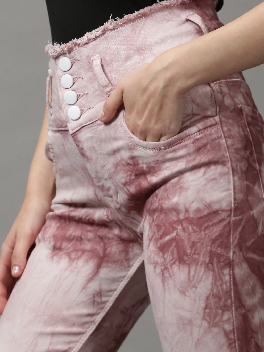 Women's Mauve Skinny Fit Light Fade Stretchable Denim Jeans