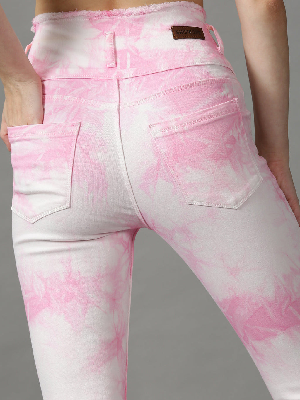 Women's Pink Skinny Fit Stretchable Denim Jeans