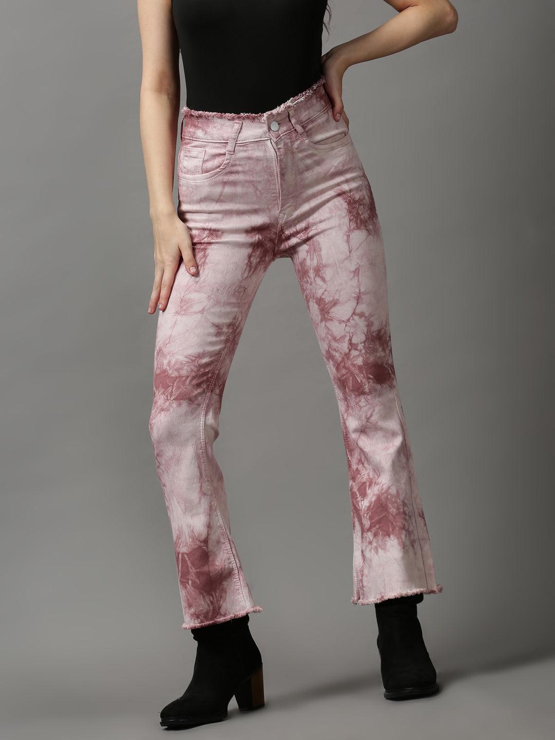 Women's Mauve Bootcut Stretchable Denim Jeans