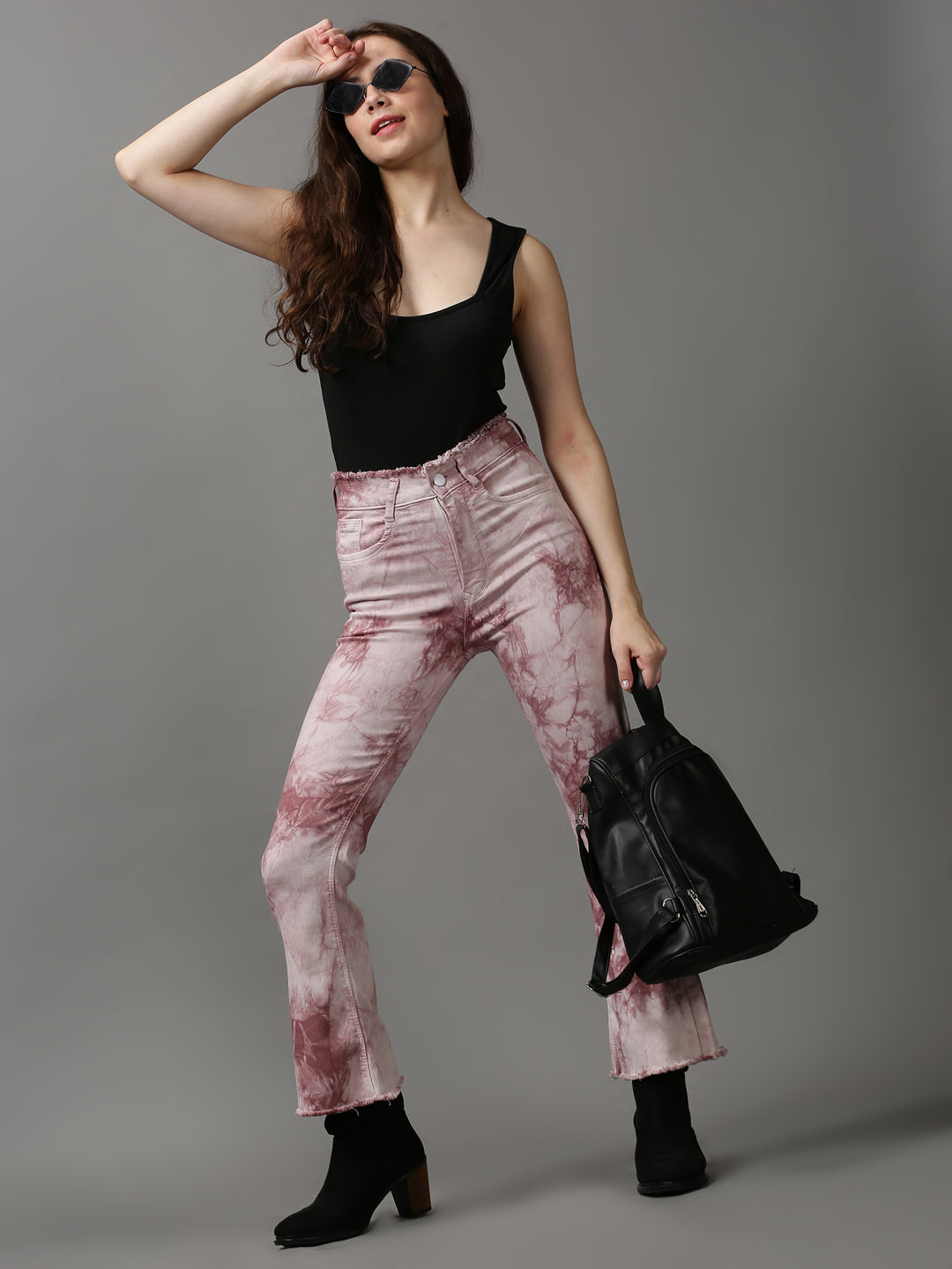 Women's Mauve Bootcut Stretchable Denim Jeans