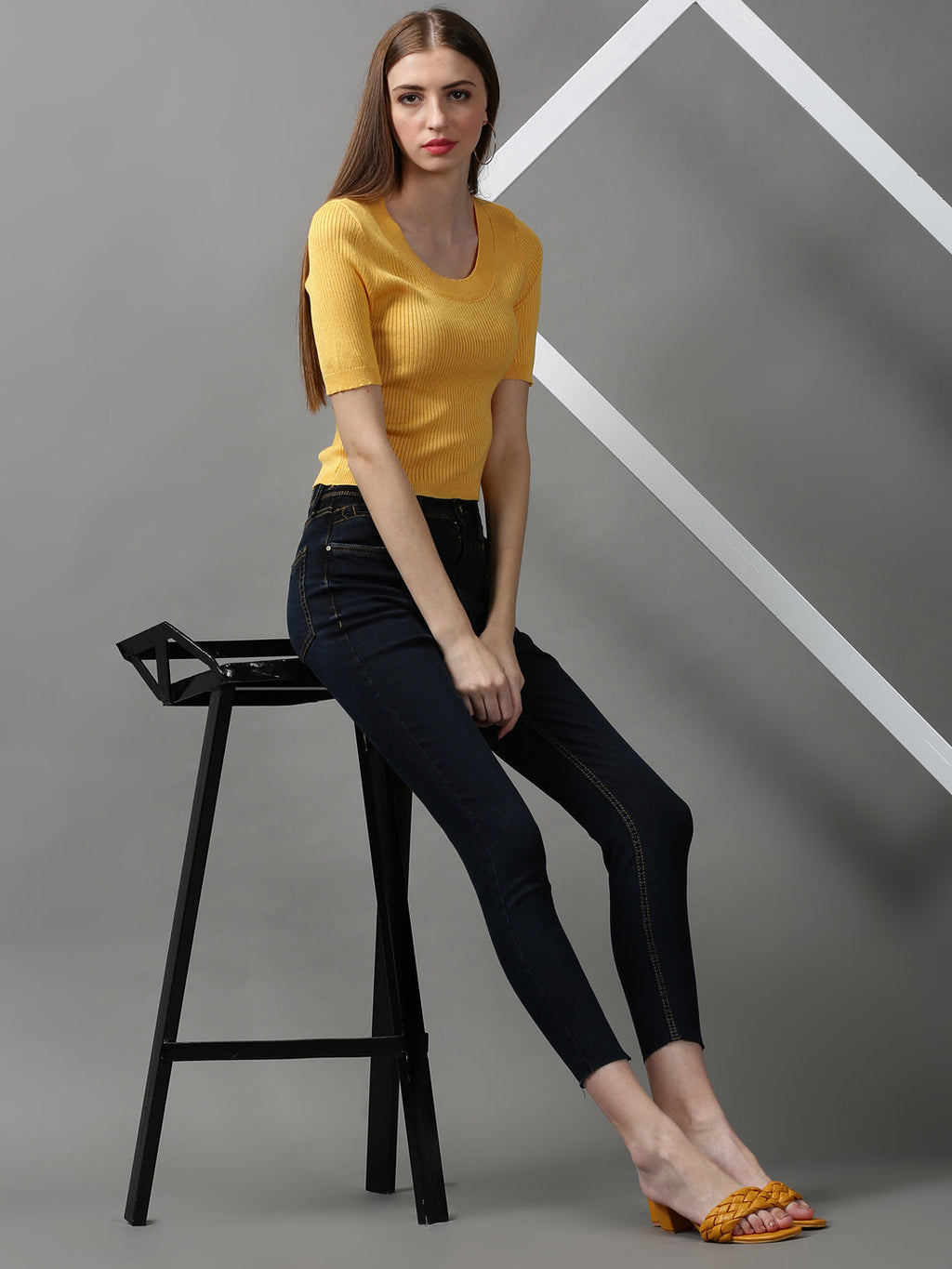 Women's Navy Blue Skinny Fit Stretchable Denim Jeans