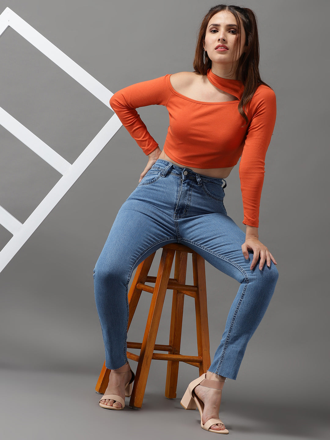 Women's Blue Jean Skinny Fit High-Rise Stretchable Jeans