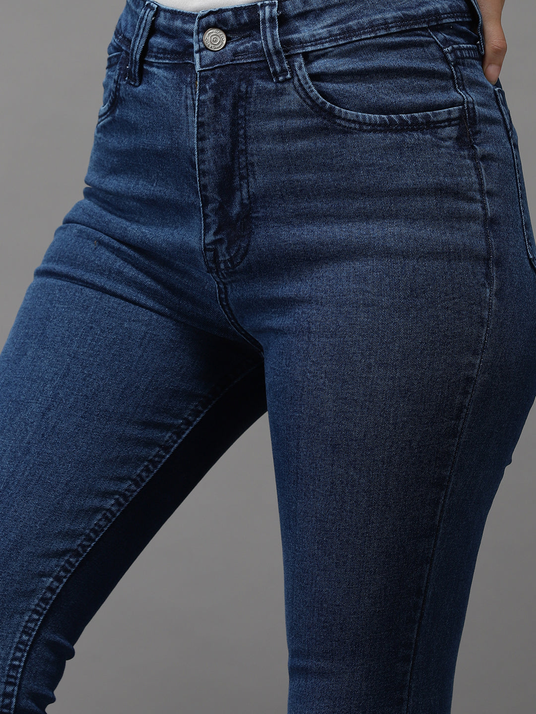 Women's Blue Jean Skinny Fit High-Rise Stretchable Jeans