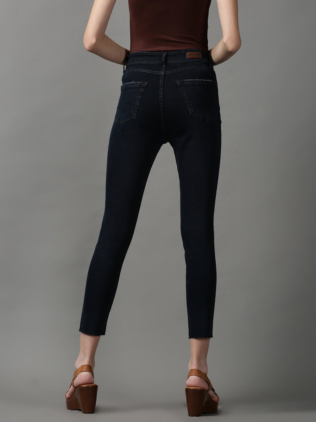 Women's Navy Blue Skinny Fit Stretchable Denim Jeans