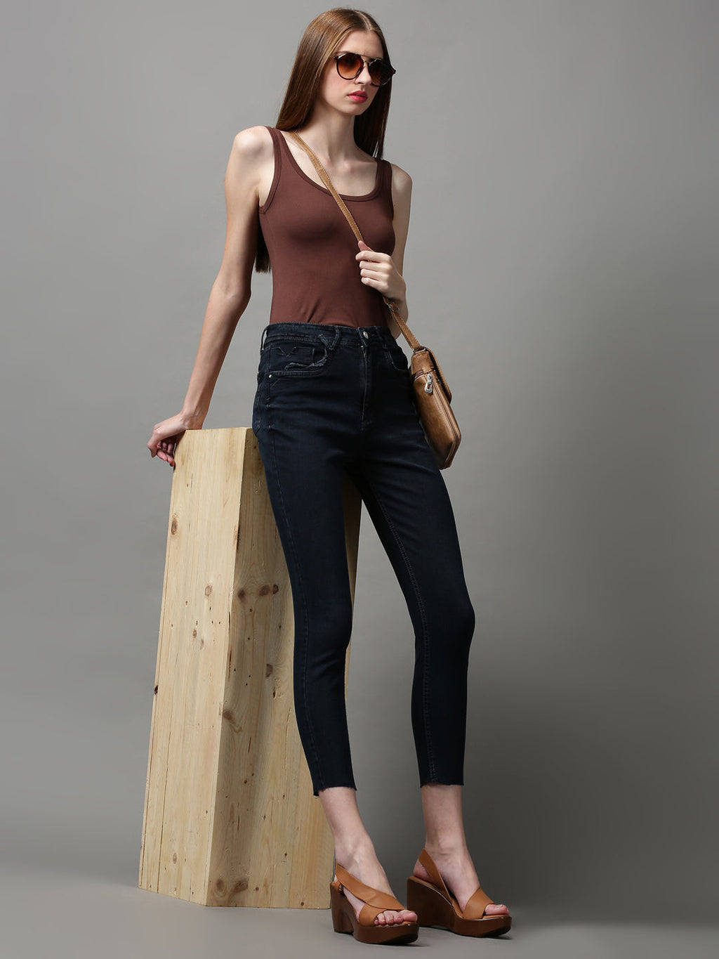 Women's Navy Blue Skinny Fit Stretchable Denim Jeans