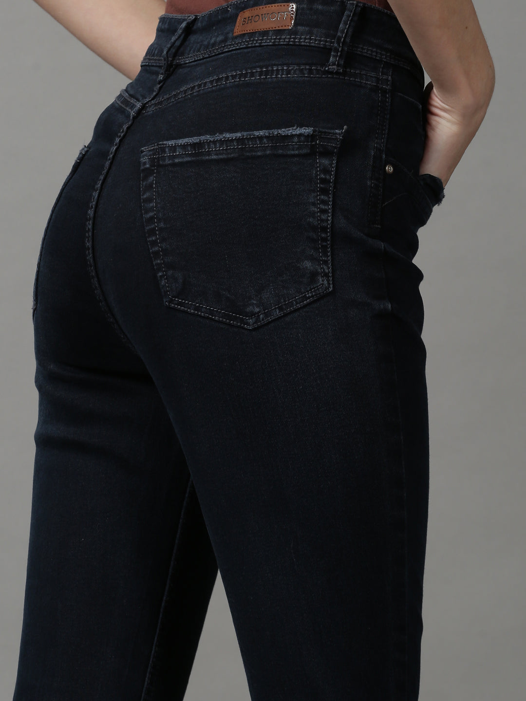 Women's Navy Blue Skinny Fit Stretchable Denim Jeans